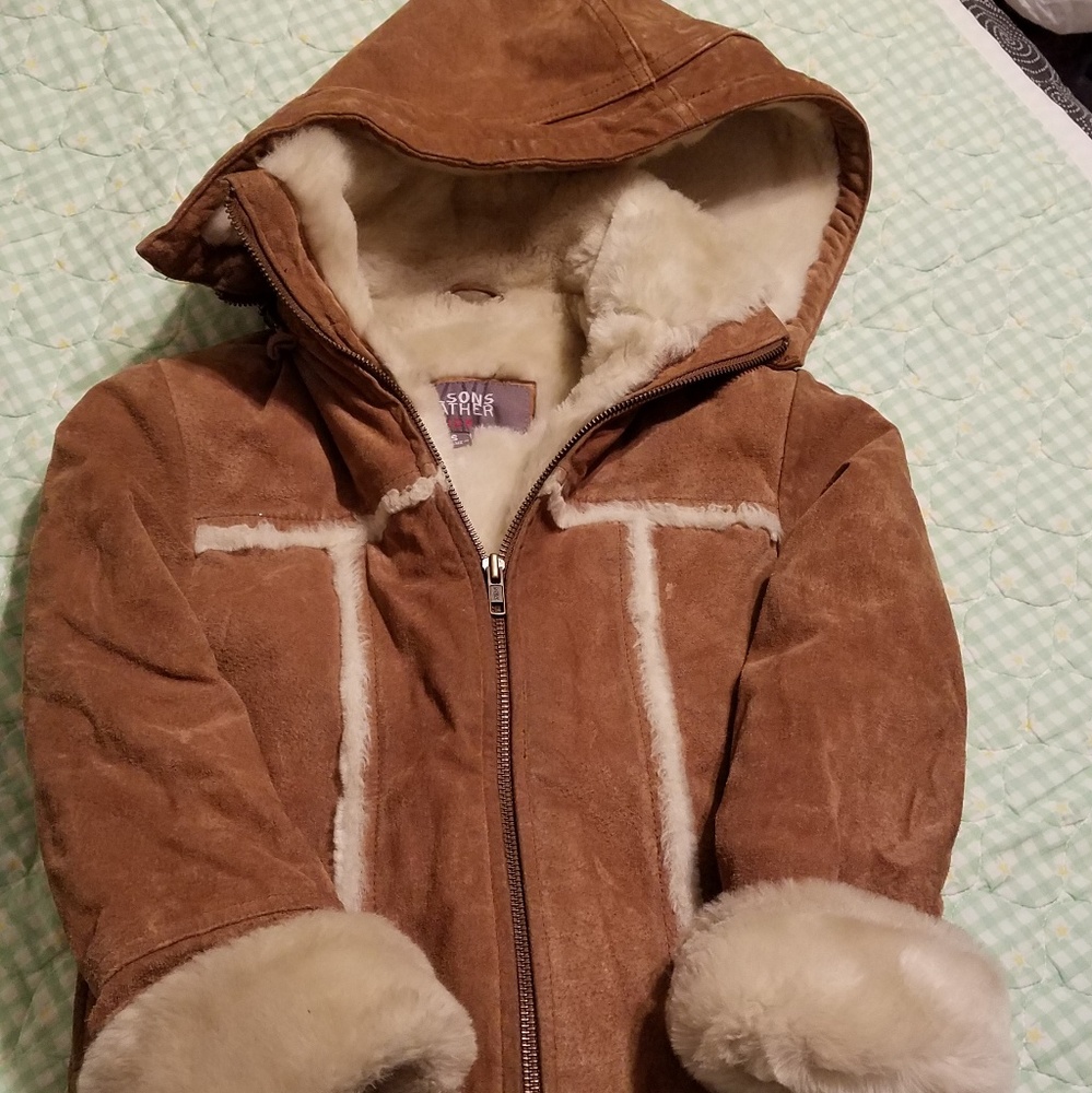 Girls sz S Wilson leather coat